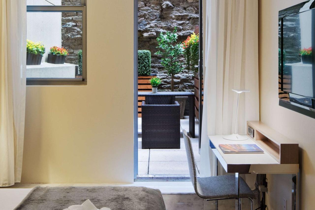 Doppelzimmer mit 1 Schlafzimmer und Gartenblick