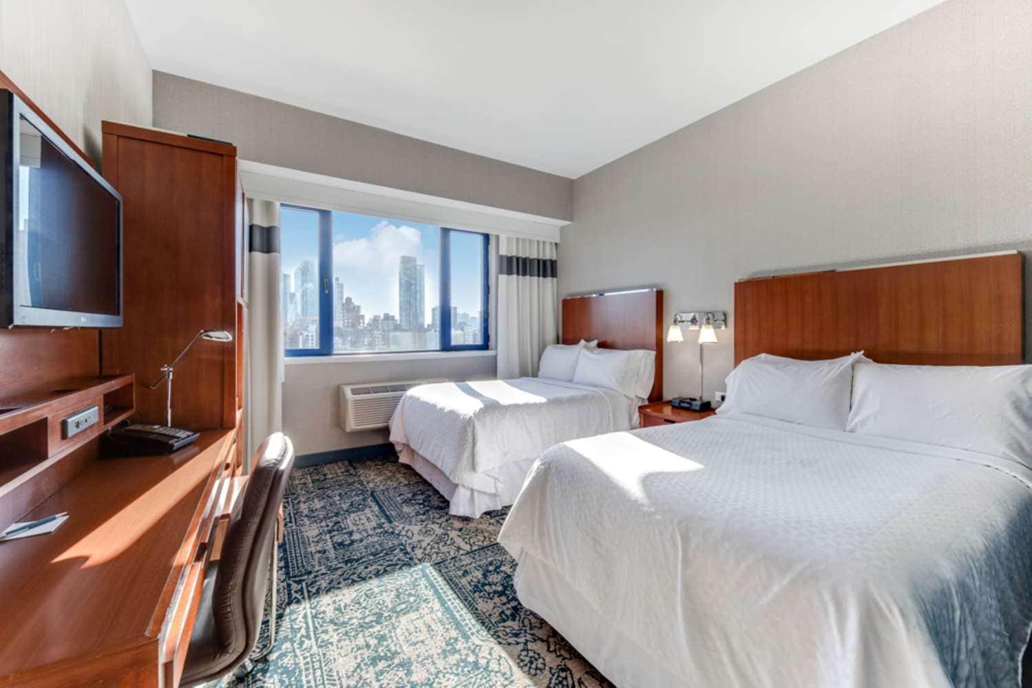 Double Room Two Double Beds Work Desk Non-Smoking