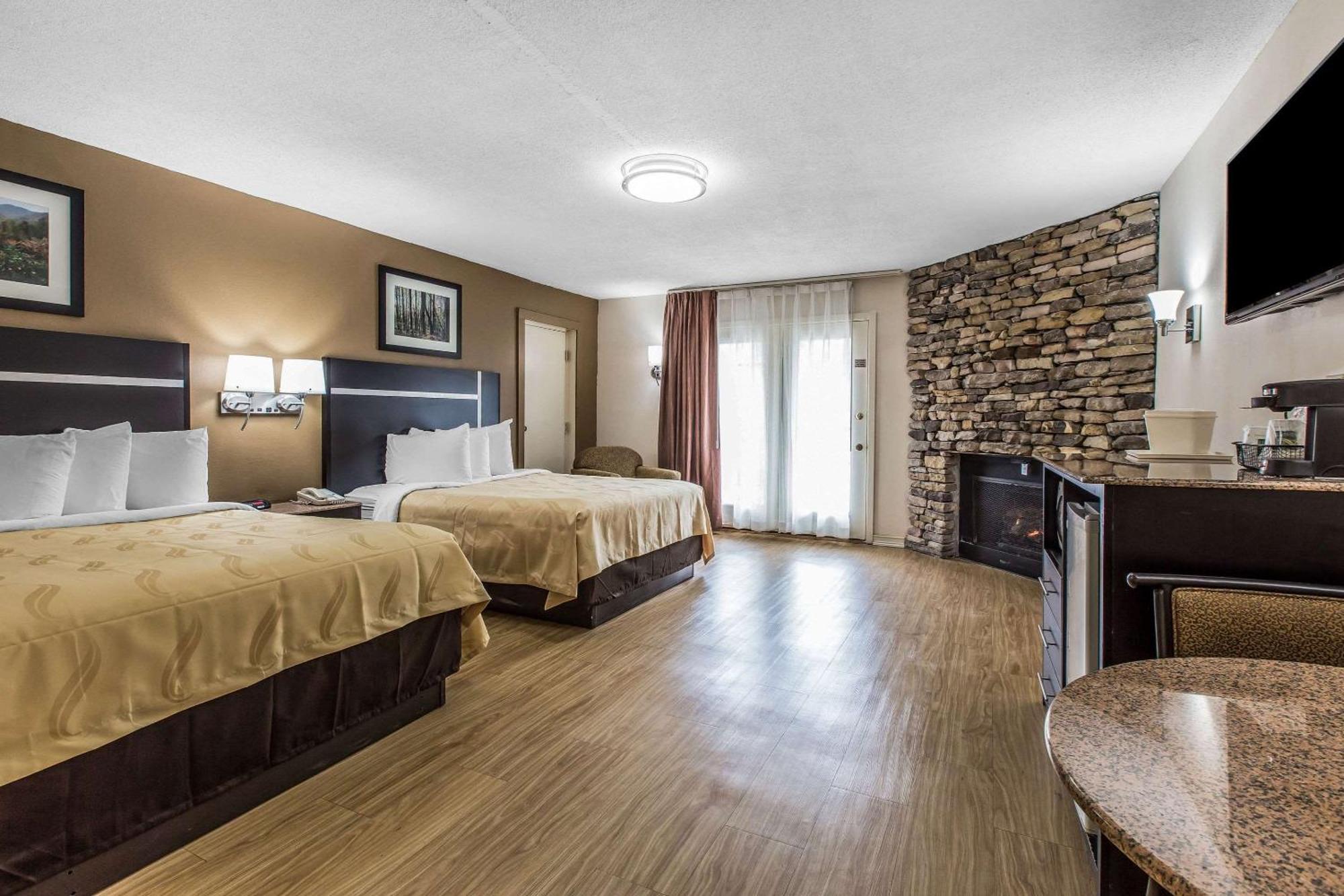Standard Room Two Queen Beds Fireplace Balcony