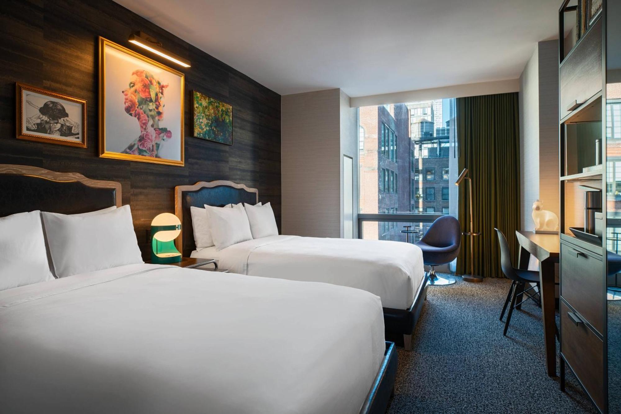 Chambre Double avec 2 Lits Doubles - Accessible aux Personnes Malentendantes