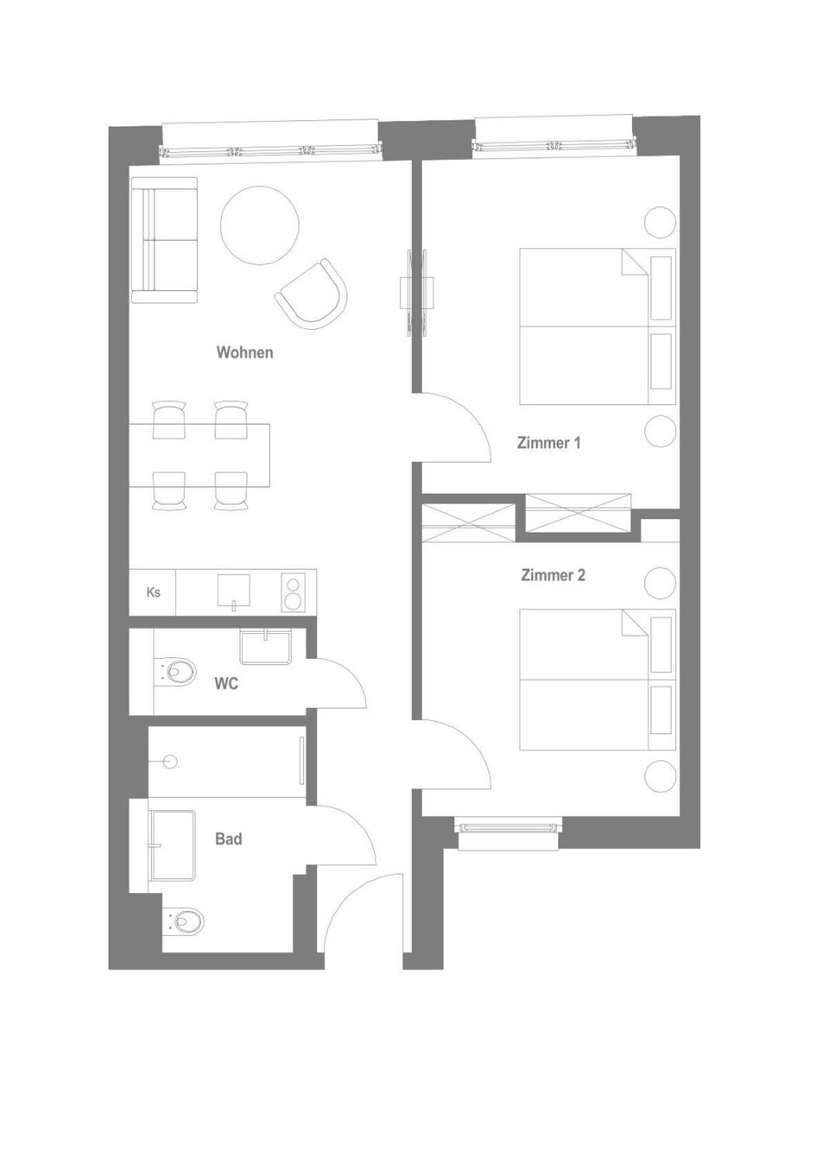 Deluxe Two-Bedroom Apartment