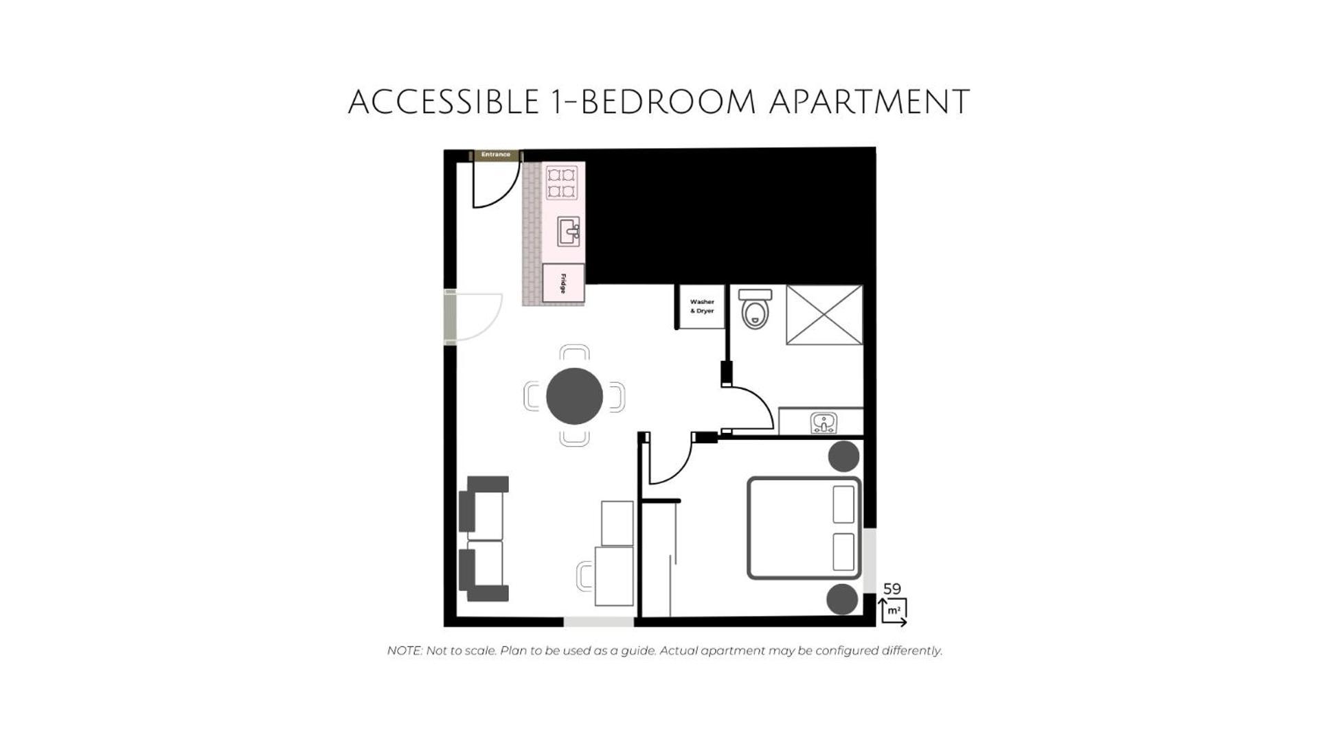 One Bedroom Accessible Apartment