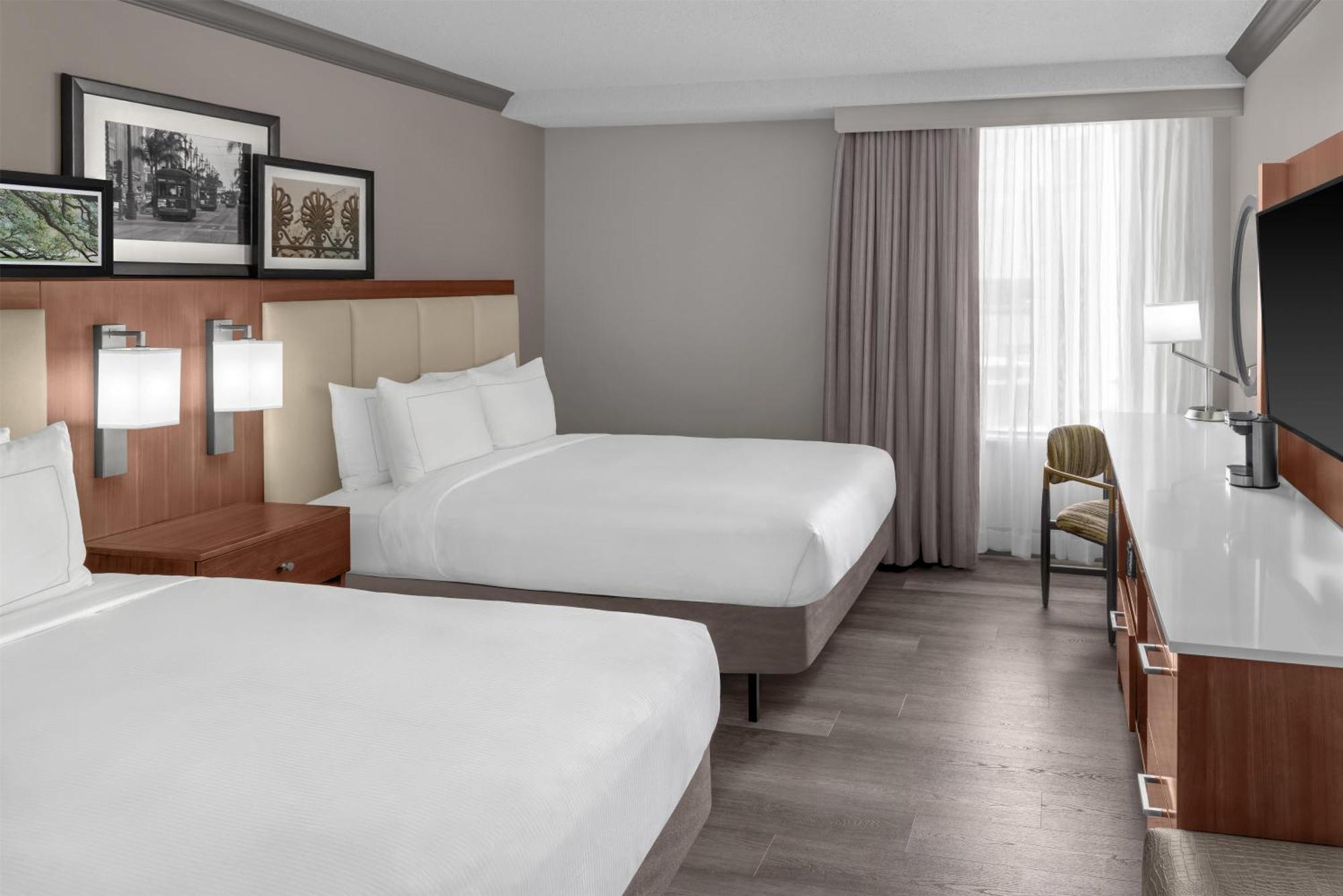 Queen Room Two Queen Beds Roll Shower Mobility or Hearing Accessible