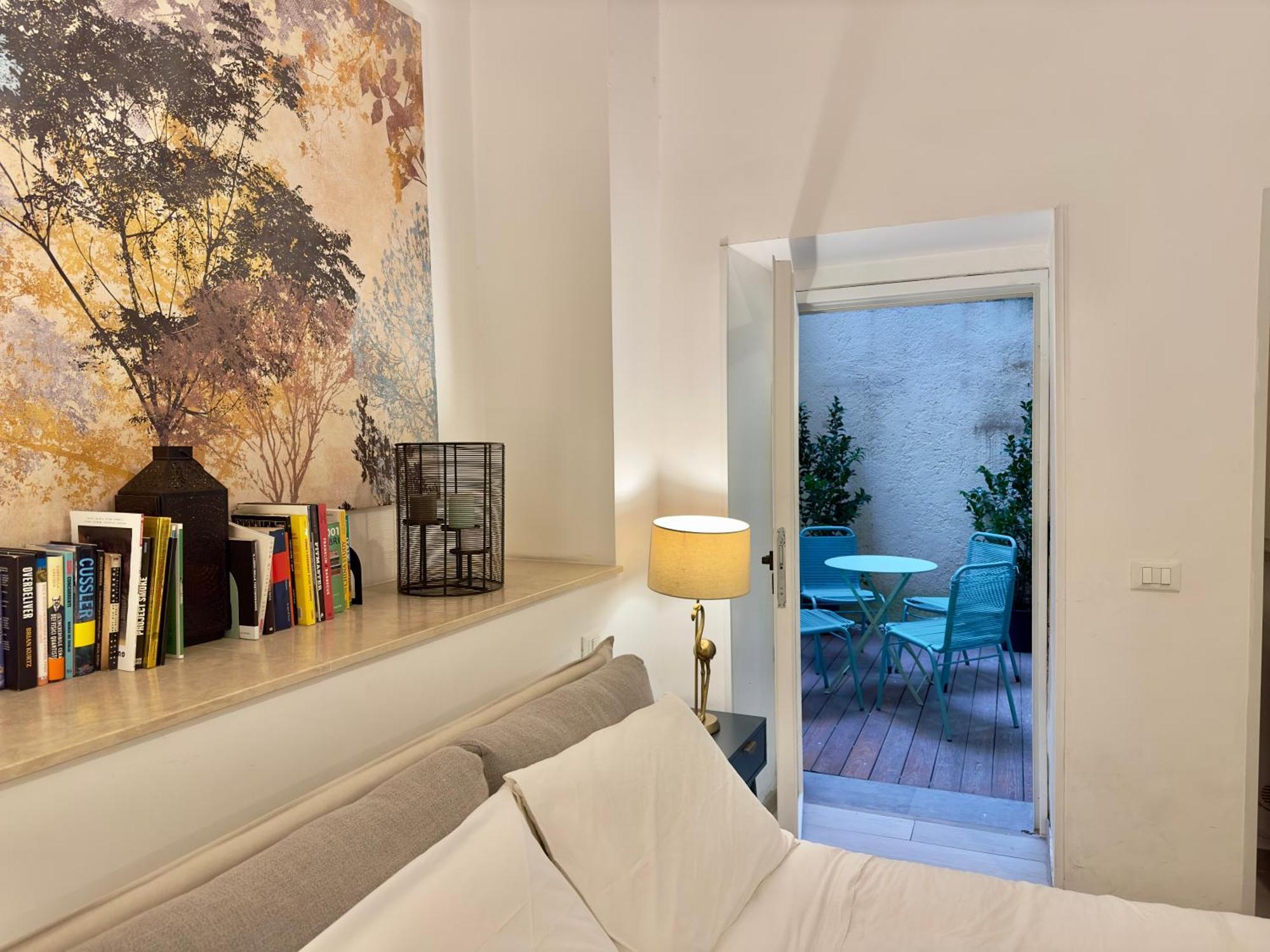 One-Bedroom Loft Apartment Balcony