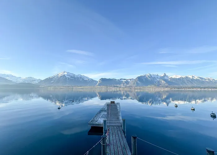 Haus Am See Lakefront Rooms On Lake Thun Self Check-In Digital Reception Oberhofen